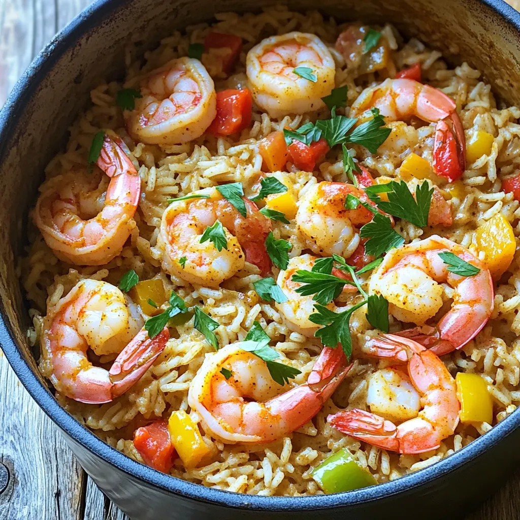 One-Pot Creamy Cajun Shrimp and Rice Delight