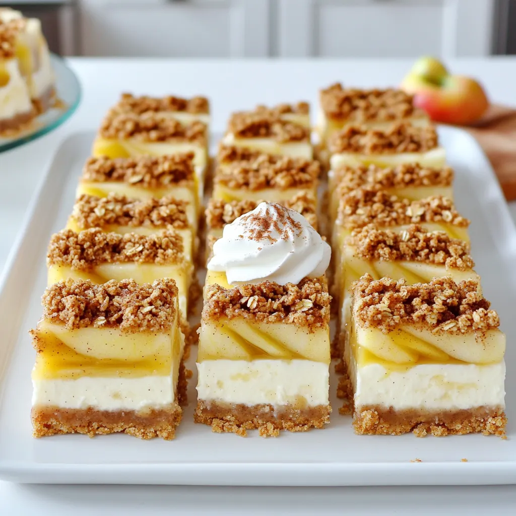 Apple Crumble Cheesecake Bars Delightful Dessert Treat