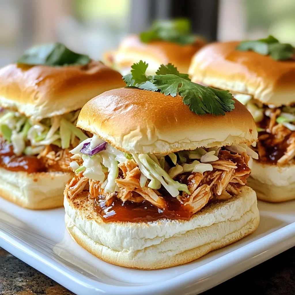 BBQ Pulled Chicken Sliders Flavorful Party Delight