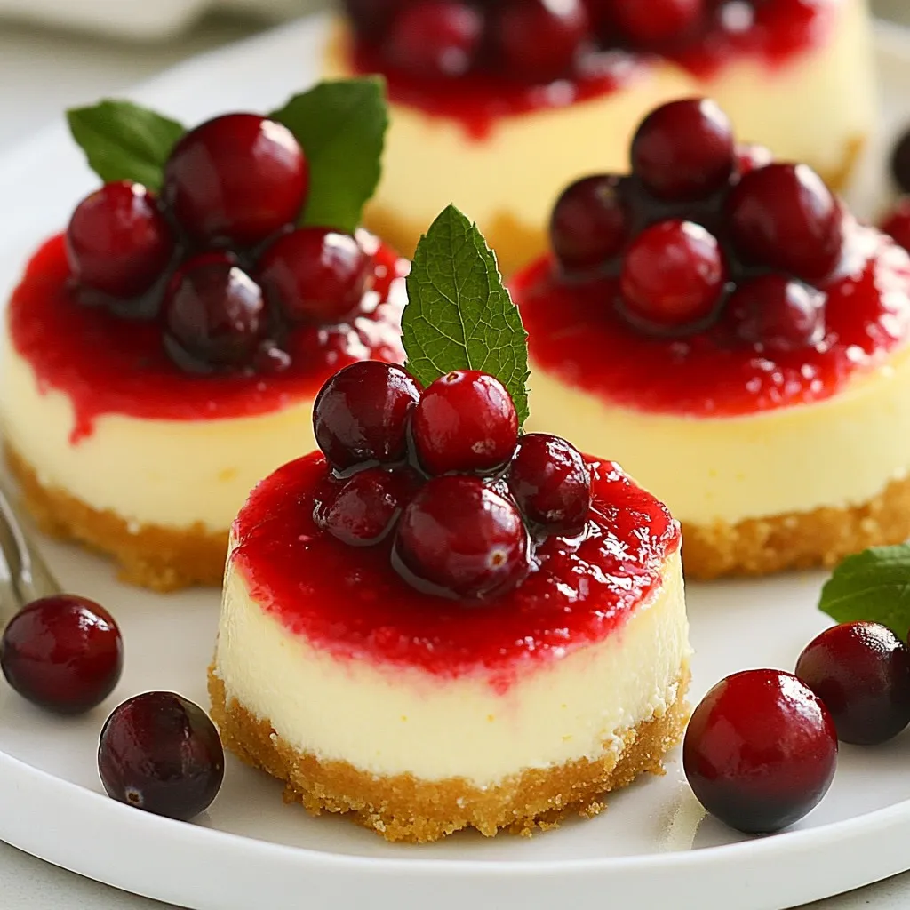 Cranberry Orange Mini Cheesecakes Perfectly Delightful Treat