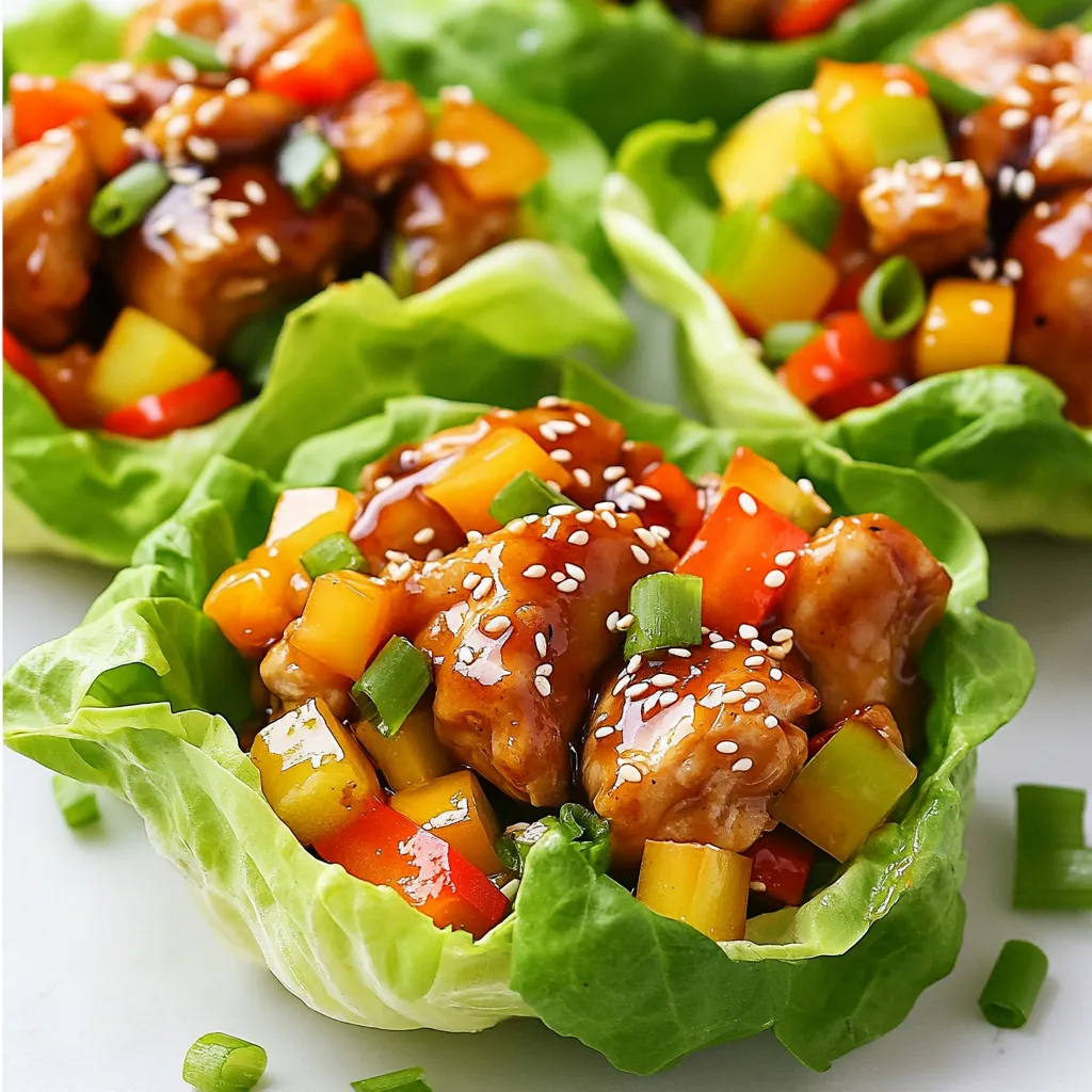 Teriyaki Chicken Lettuce Cups Flavorful and Fresh Dish