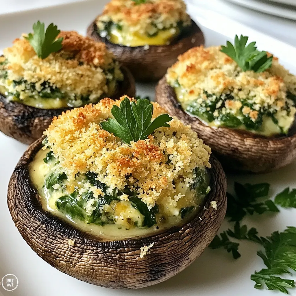 Spinach Parmesan Stuffed Mushrooms Flavorful Delight