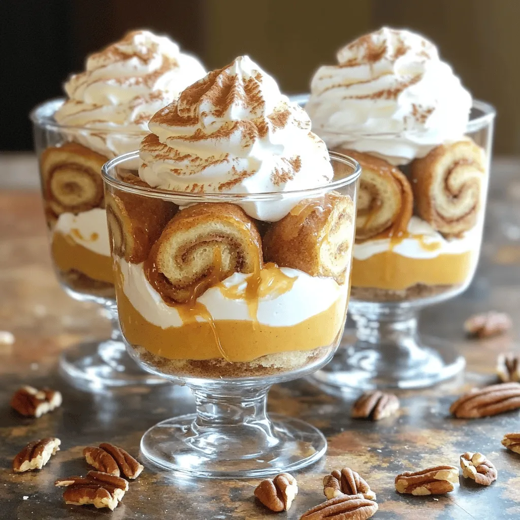 Pumpkin Spice Cinnamon Roll Trifle Cups Delightful Treat