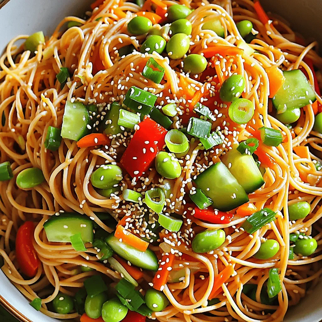 Spicy Sesame Noodle Salad Colorful and Fresh Dish