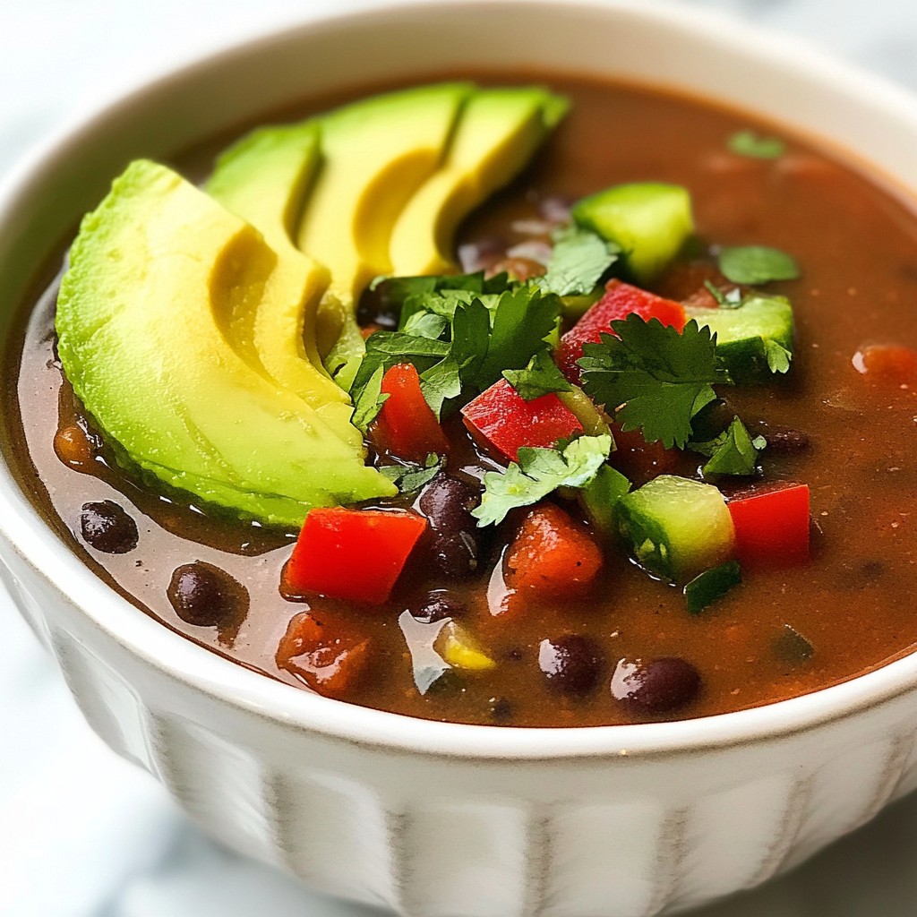 Spicy Black Bean Soup Packed with Flavorful Goodness