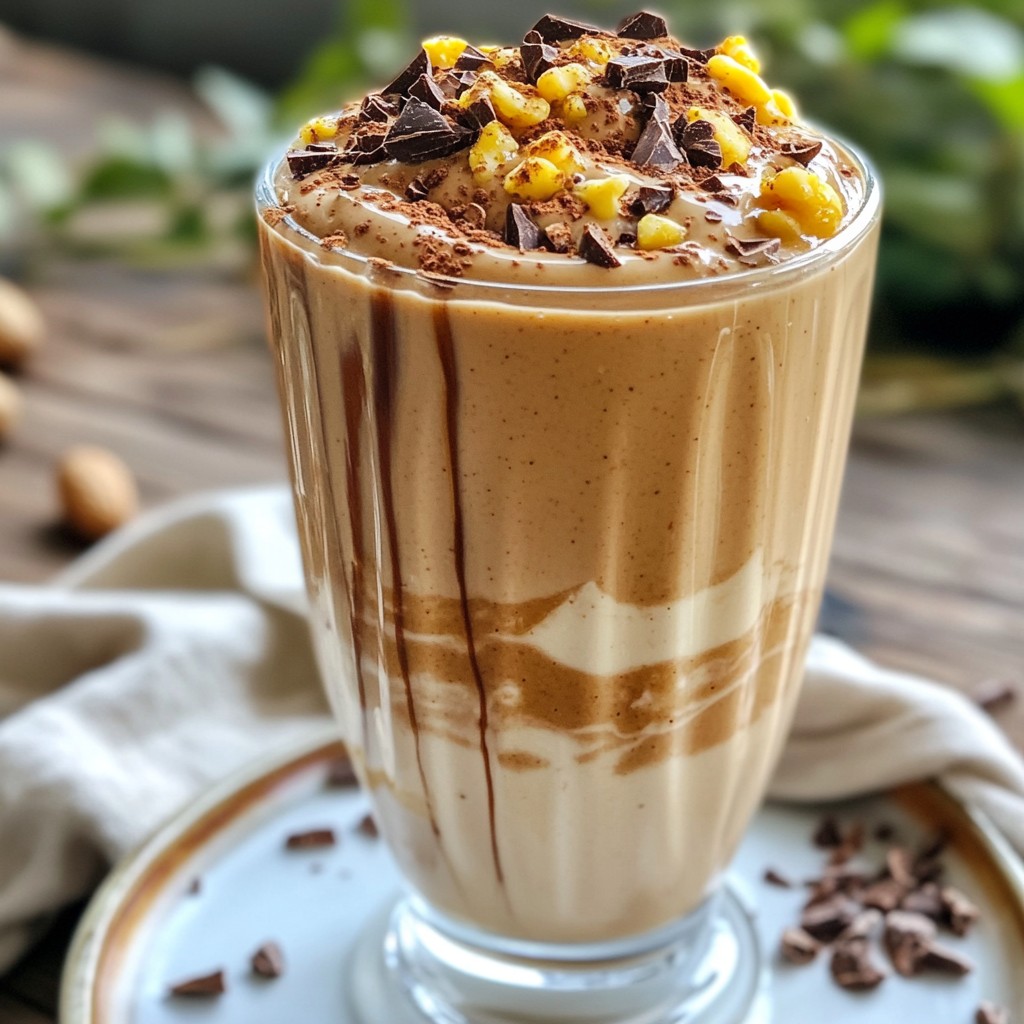 Vegan Peanut Butter Cup Smoothie Rich and Creamy Treat