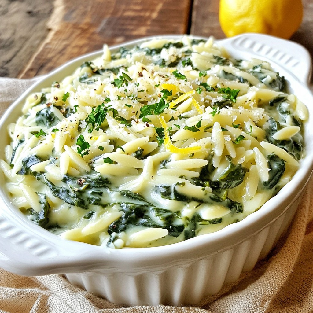 Creamy Spinach Parmesan Orzo Flavorful Comfort Dish