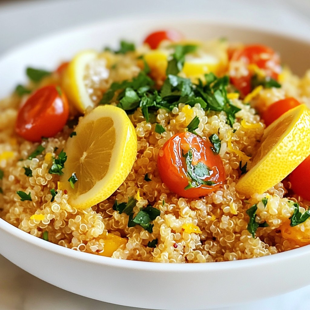 Lemon Garlic Quinoa Flavorful and Easy Recipe Guide
