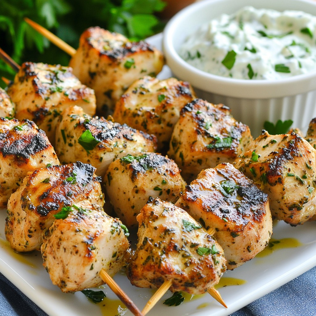 Greek Chicken Souvlaki Skewers Flavorful and Simple Meal