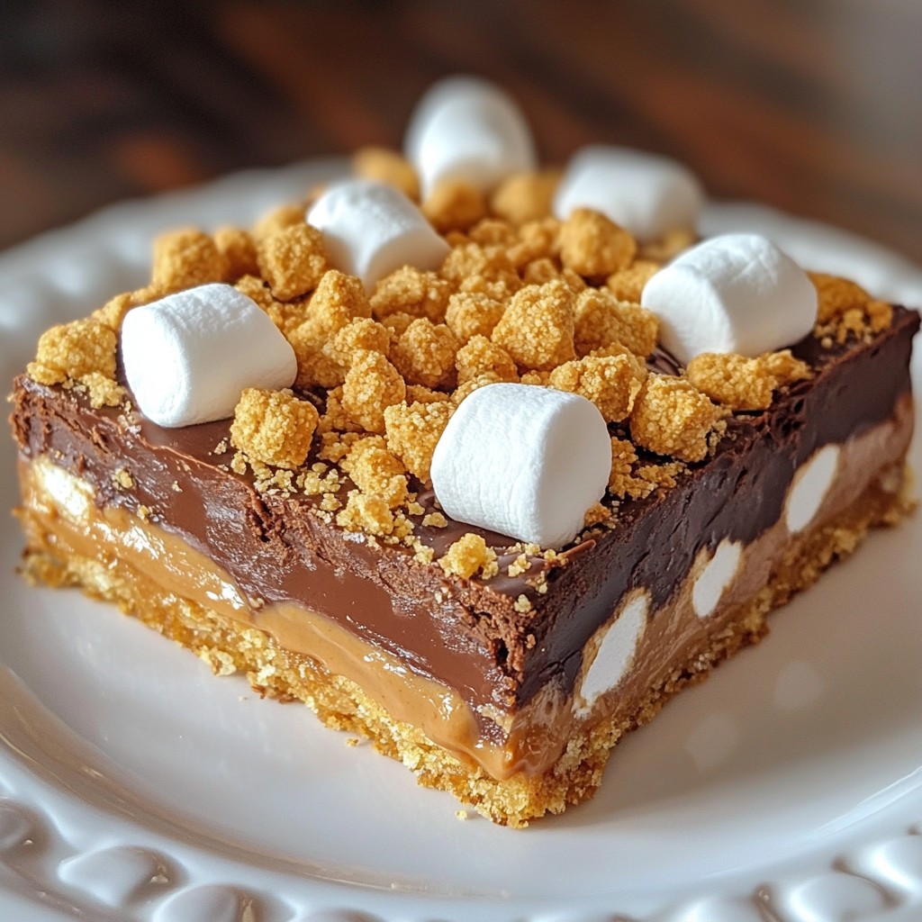 Peanut Butter S'mores Bars Irresistible No-Bake Delight