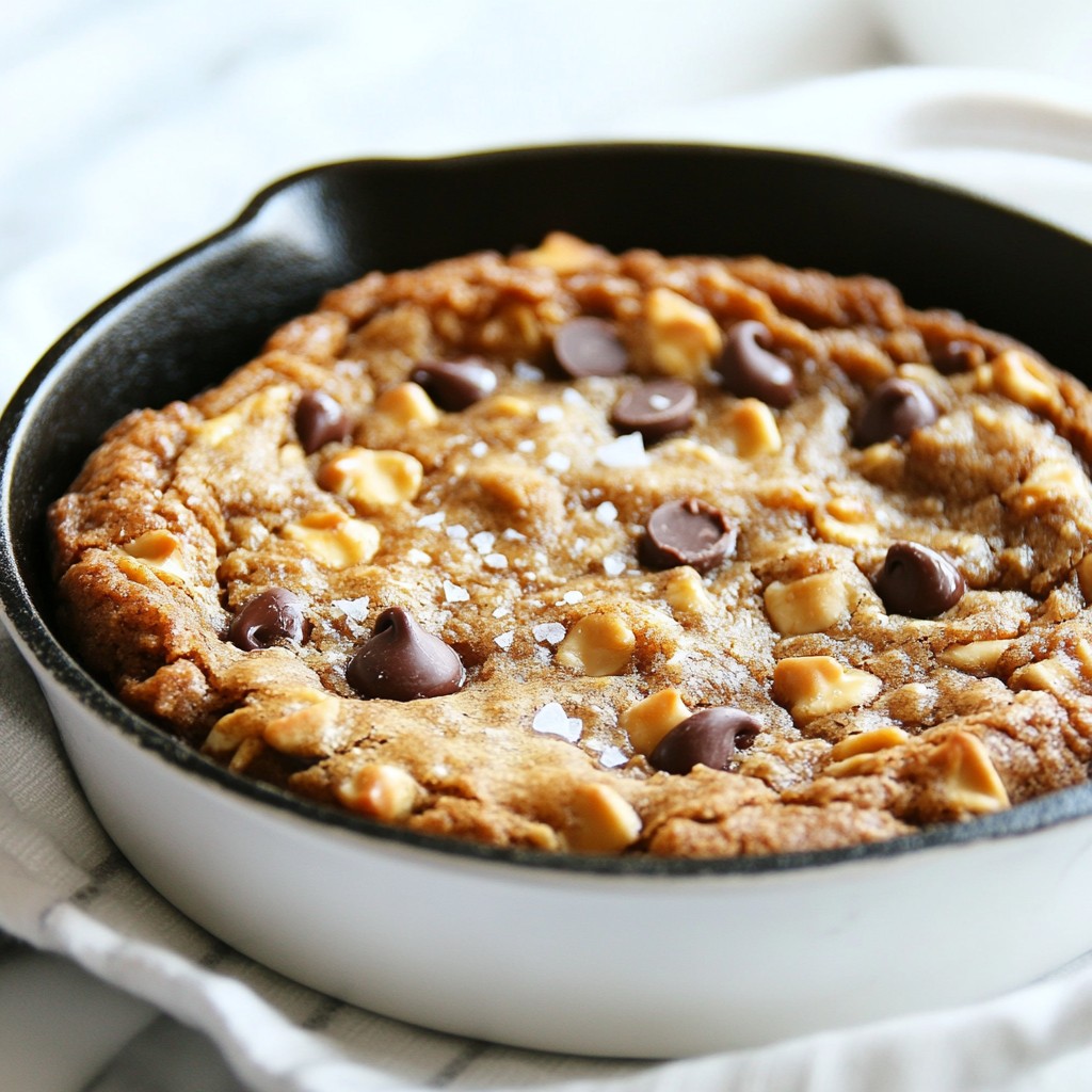 Chocolate Chip Oatmeal Skillet Cookie Delightfully Gooey