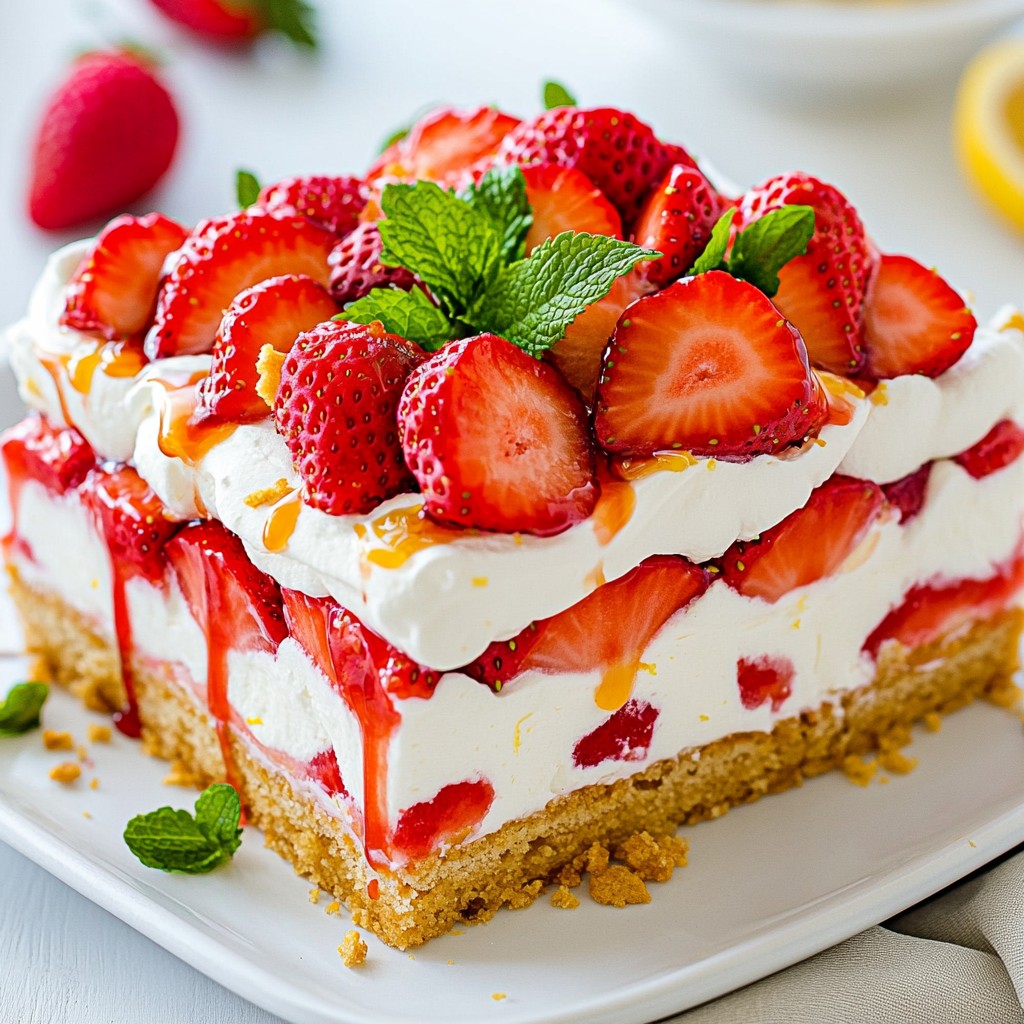 Strawberry Shortcake Icebox Cake Delightful and Chilled