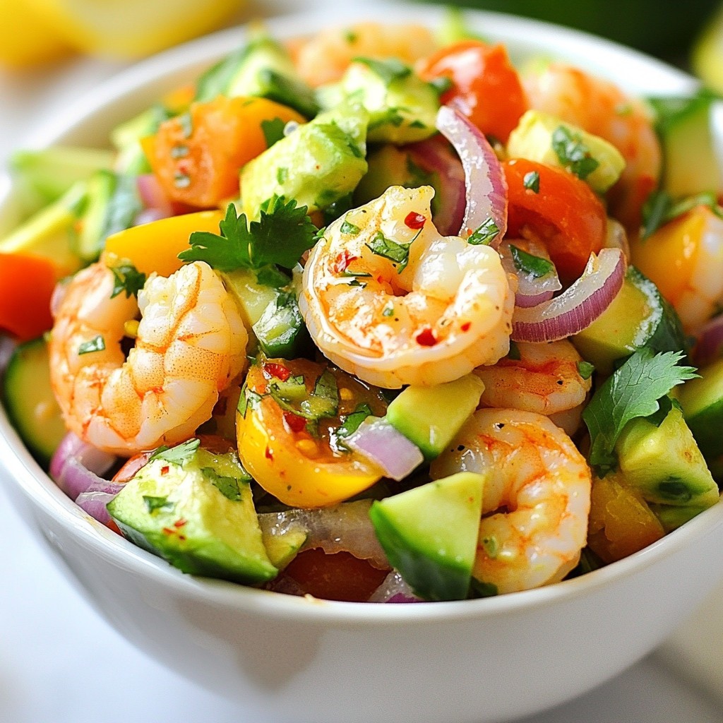 Spicy Shrimp Avocado Salad Fresh and Flavorful Dish