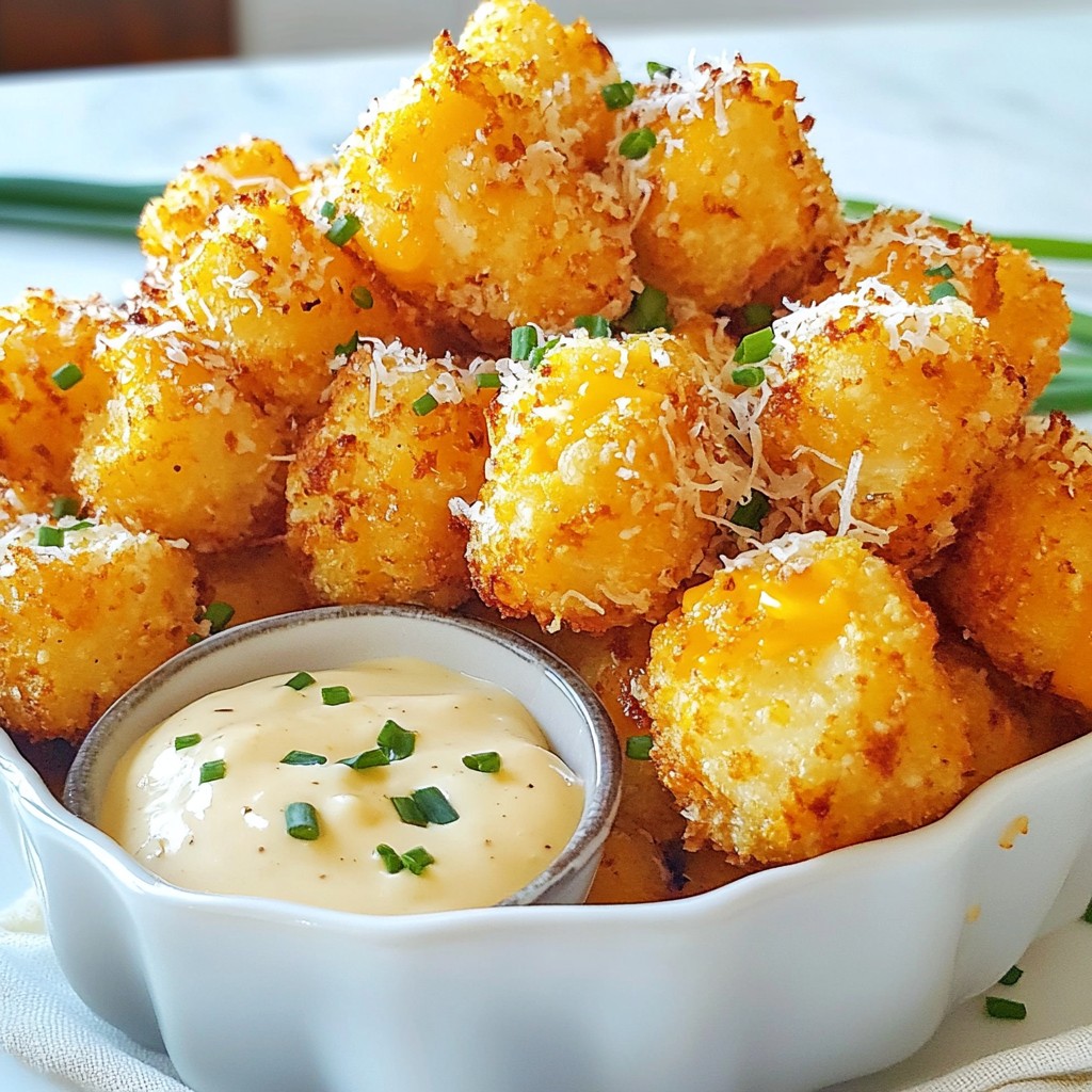 Cheesy Cauliflower Tater Tots Crunchy and Irresistible