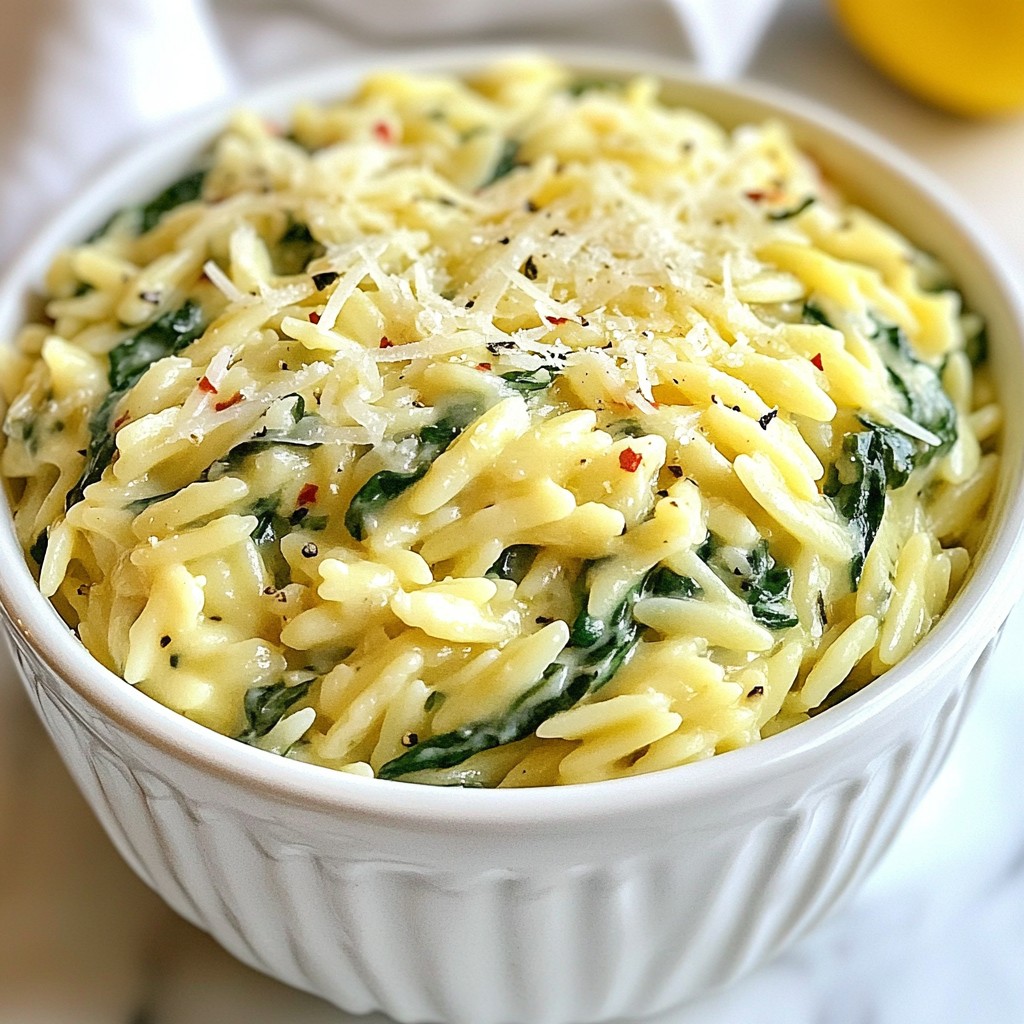 Creamy Spinach Parmesan Orzo Flavorful Comfort Dish