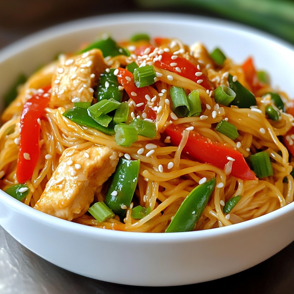 Spicy Sesame Chicken Noodles Flavorful and Quick Meal