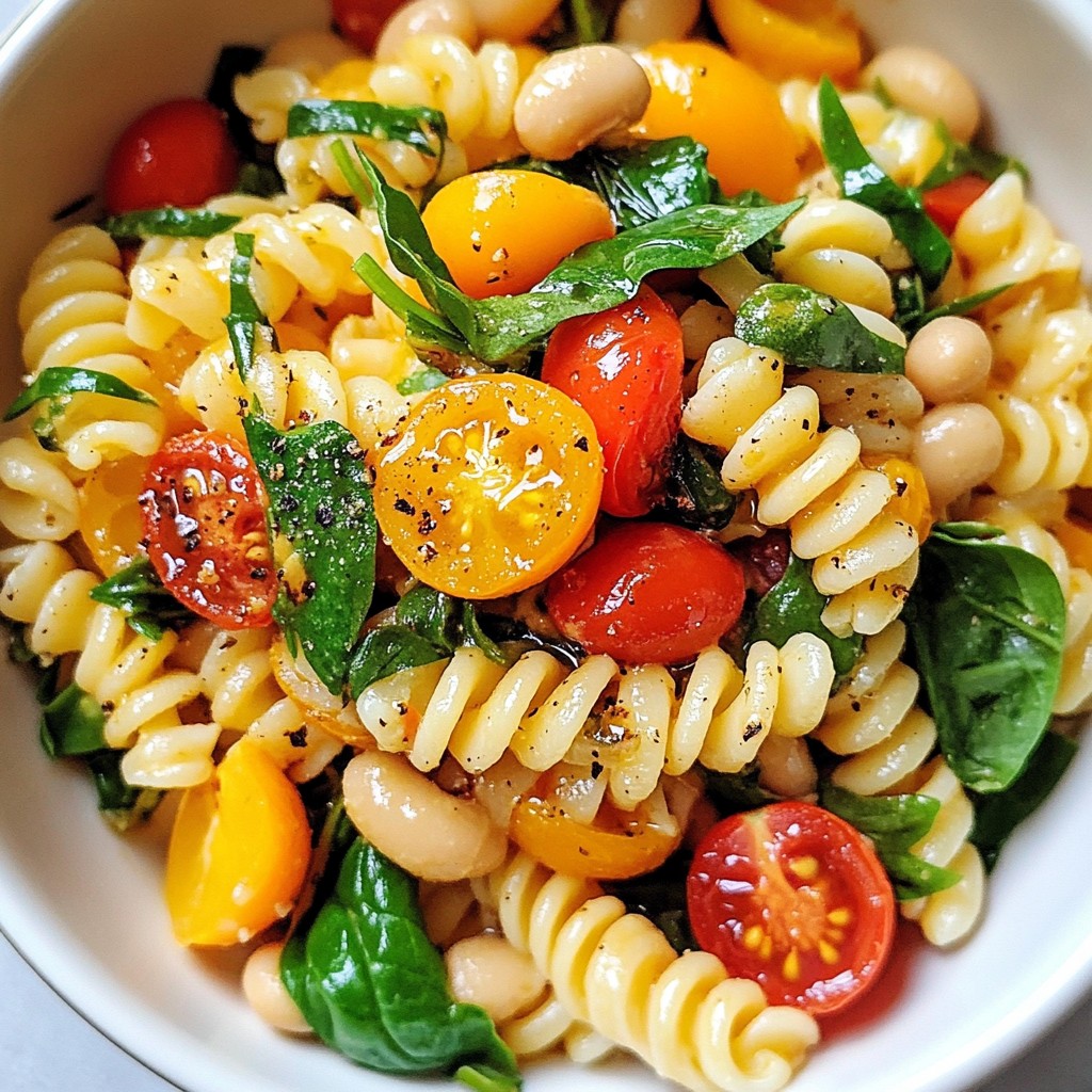 One Pot Tuscan White Bean Pasta Simple and Flavorful