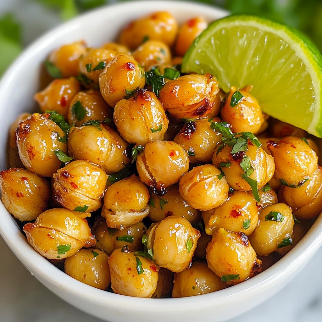 Sweet Chili Lime Roasted Chickpeas Flavorful Snack