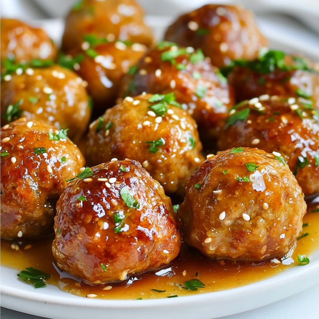 Honey Garlic Turkey Meatballs Tasty and Easy Recipe