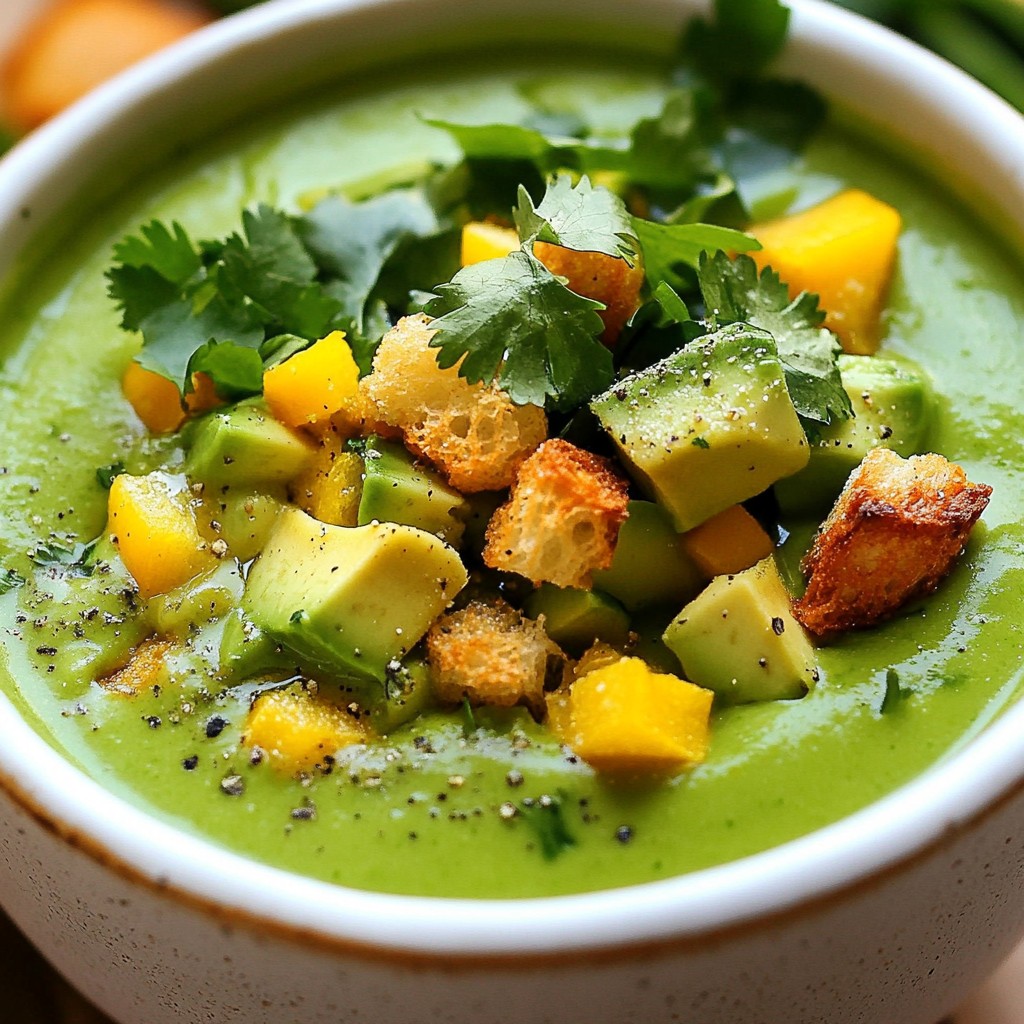 Avocado Cucumber Gazpacho Fresh and Cool Delight