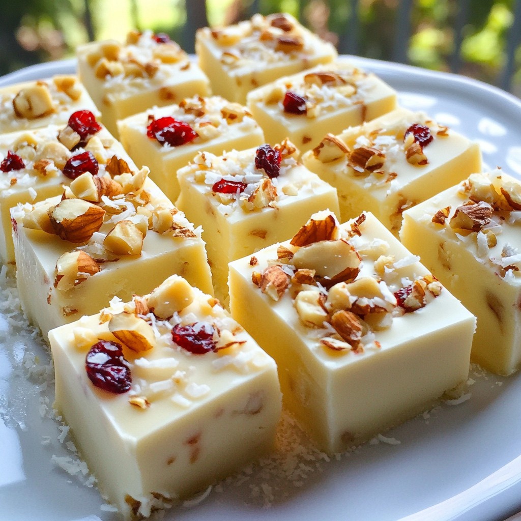 White Chocolate Cranberry Fudge Easy and Tasty Treat