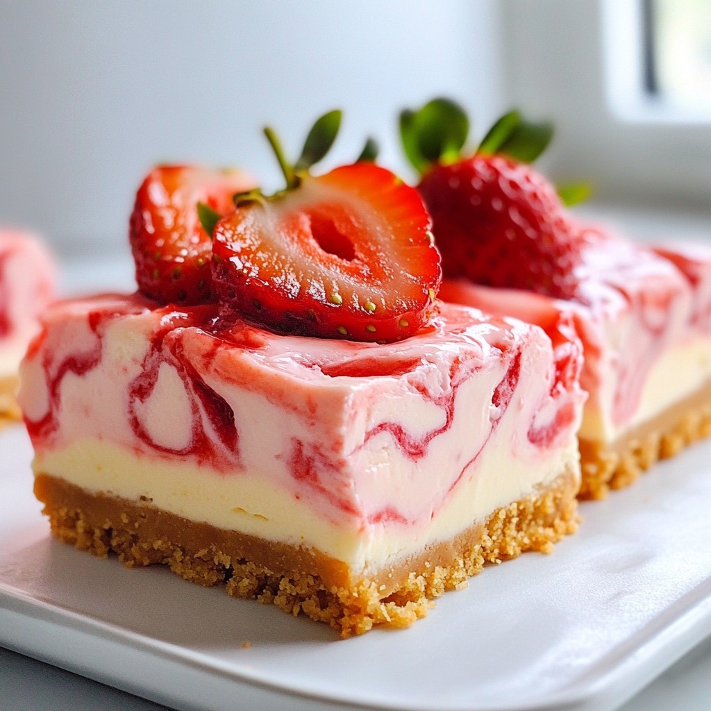 Strawberry Lemon Cheesecake Swirl Bars Delightful Treat