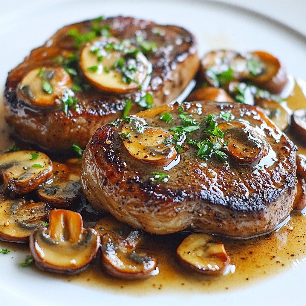 Garlic Butter Mushroom Steak Skillet Savory Delight