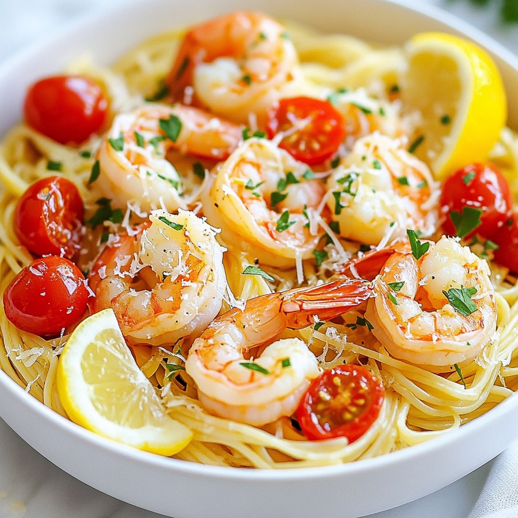 Lemon Garlic Shrimp Pasta Flavorful and Simple Dish