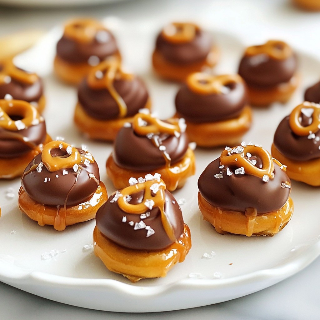 Chocolate Caramel Pretzel Bites Tasty and Easy Treat
