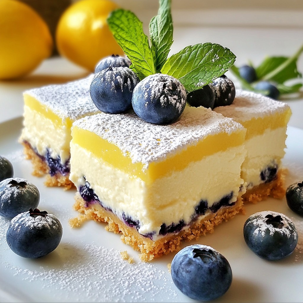Lemon Blueberry Cheesecake Bars Easy and Delicious Treat