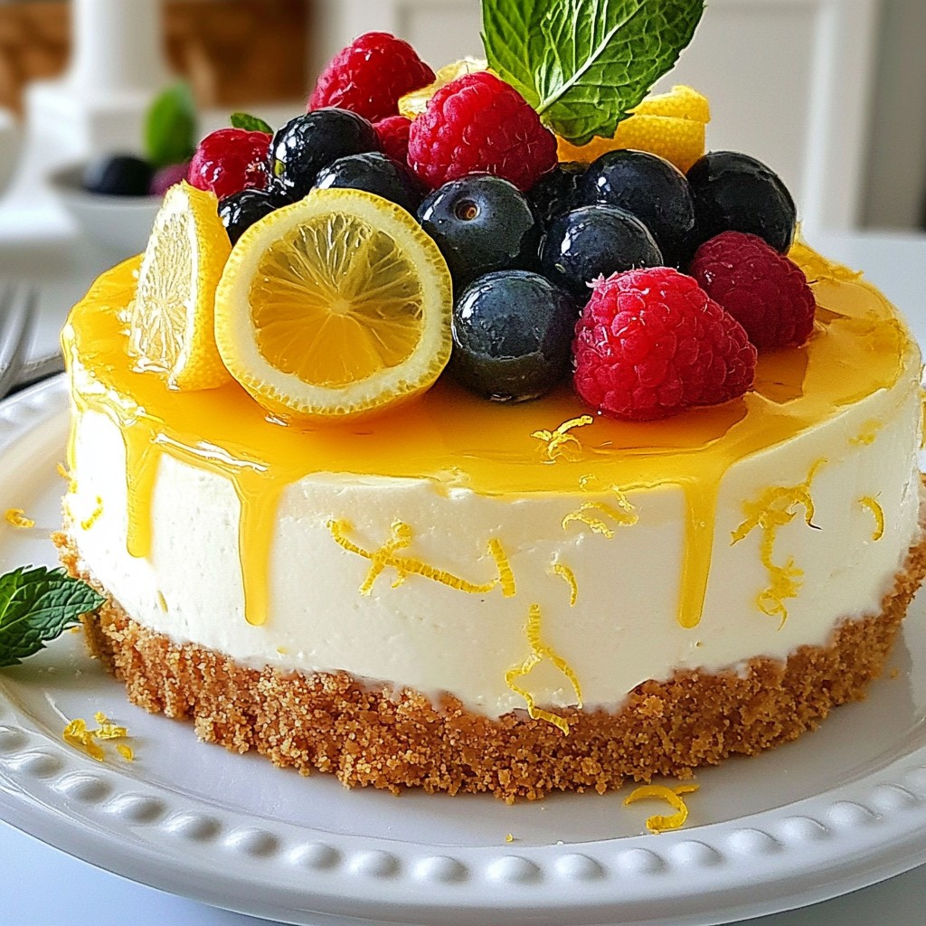 No-Bake Lemon Cheesecake Refreshing and Simple Treat