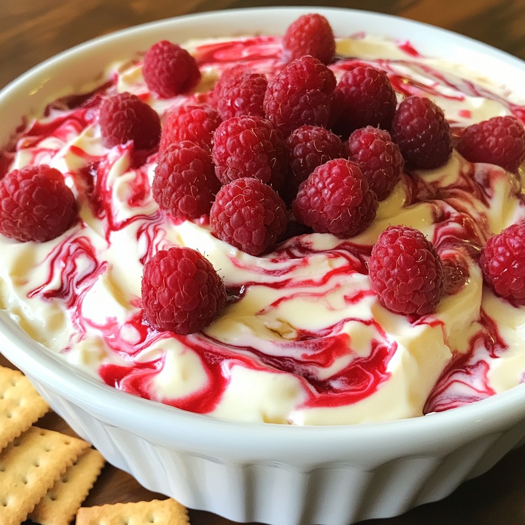 Raspberry White Chocolate Cheesecake Dip Delight