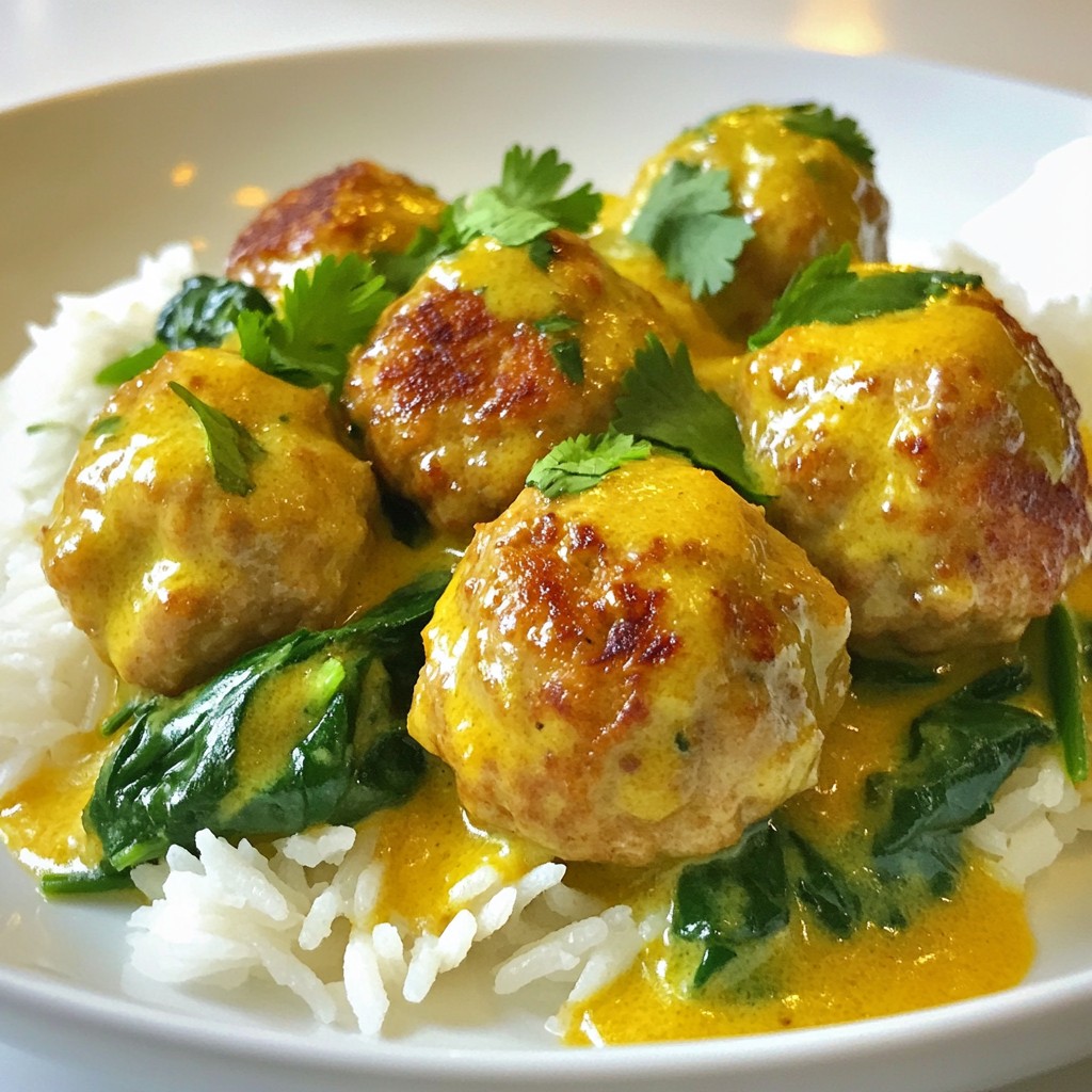 Coconut Curry Chicken Meatballs Flavorful Dinner Idea