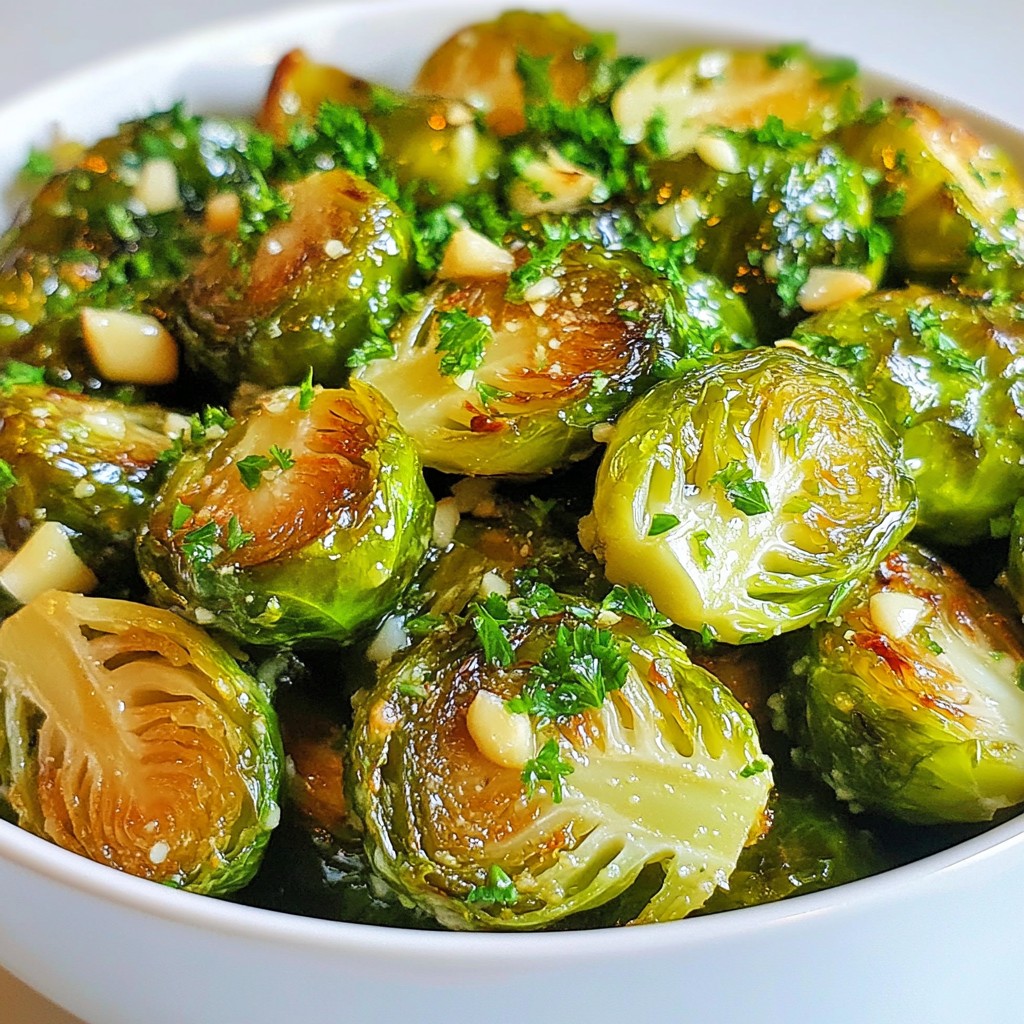 Honey Garlic Roasted Brussels Sprouts Easy Dinner Recipe