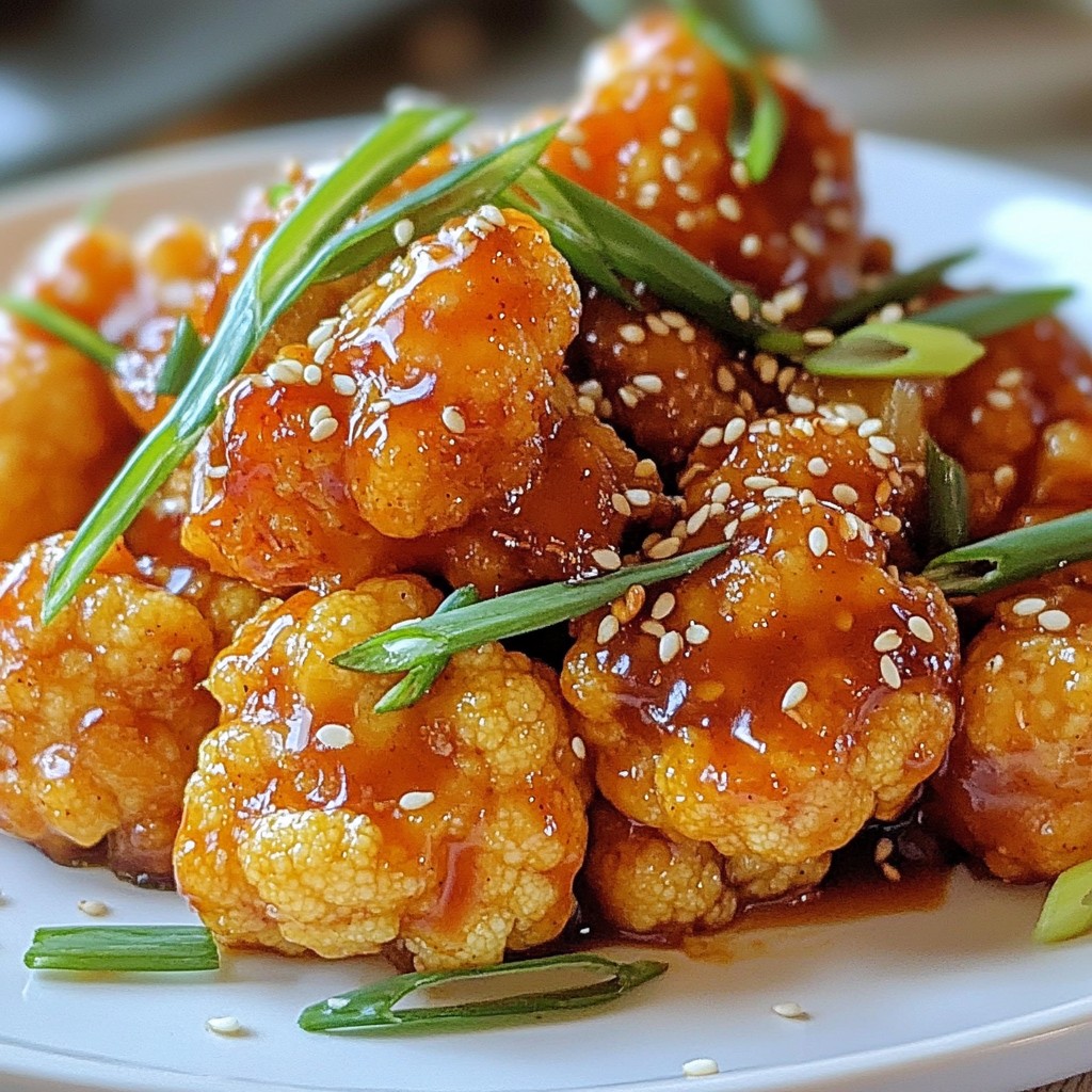 General Tso’s Cauliflower Flavorful and Crispy Meal