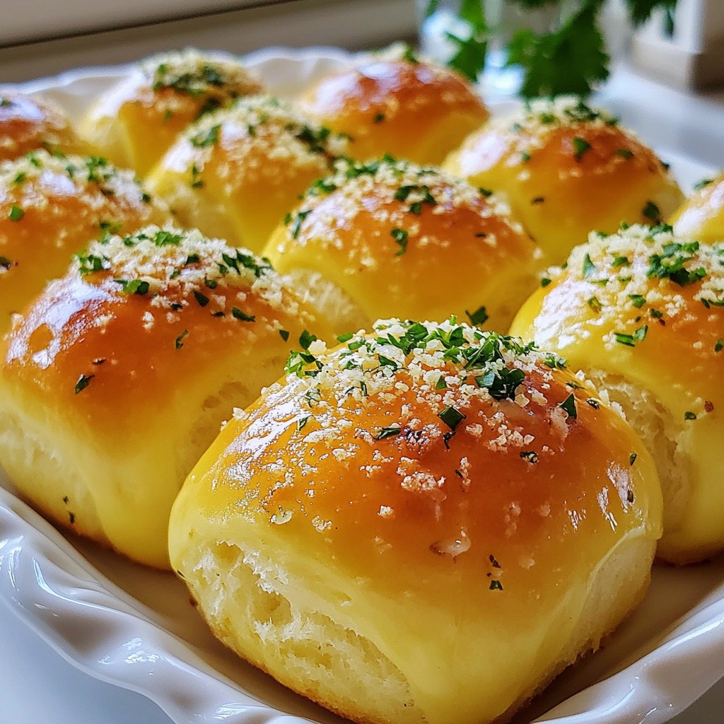 Garlic Parmesan Dinner Rolls Soft and Flavorful Treat