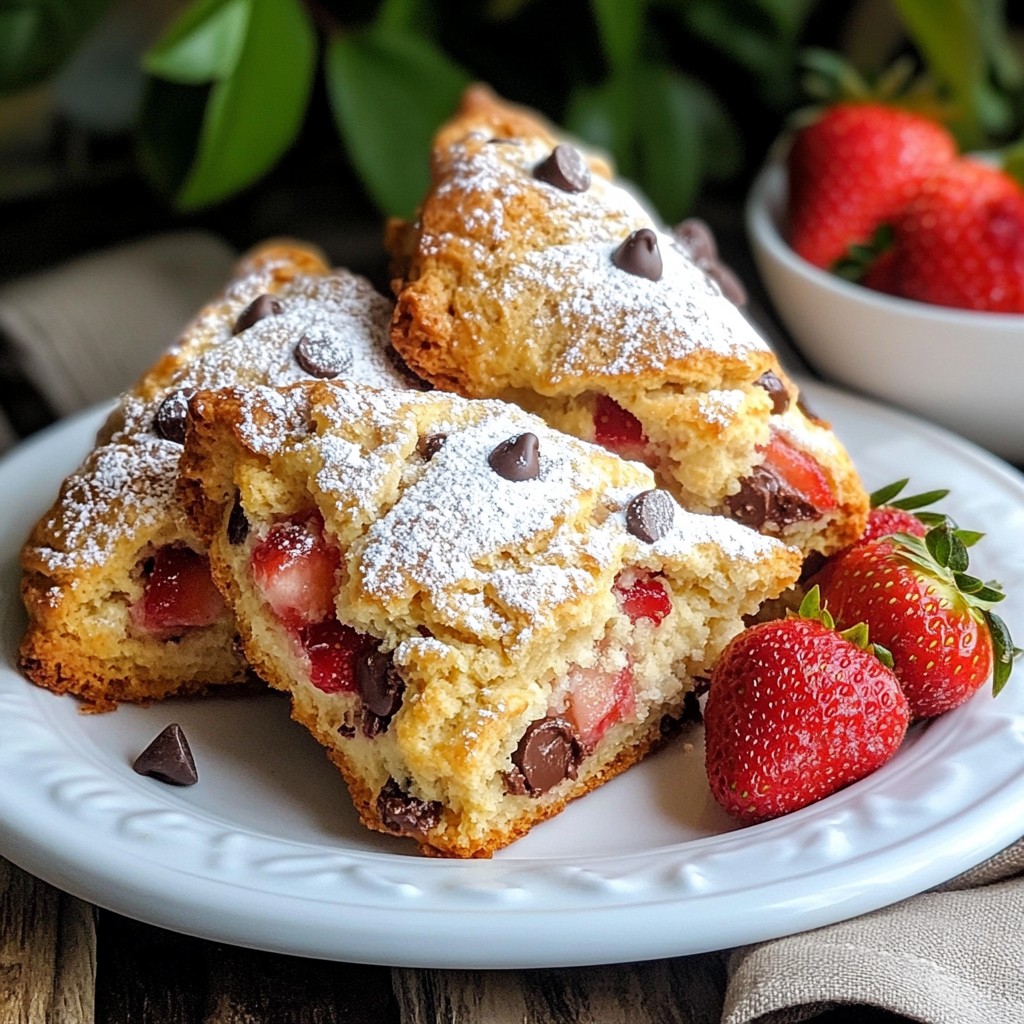 Strawberry Chocolate Chip Scones Fresh and Simple Treat