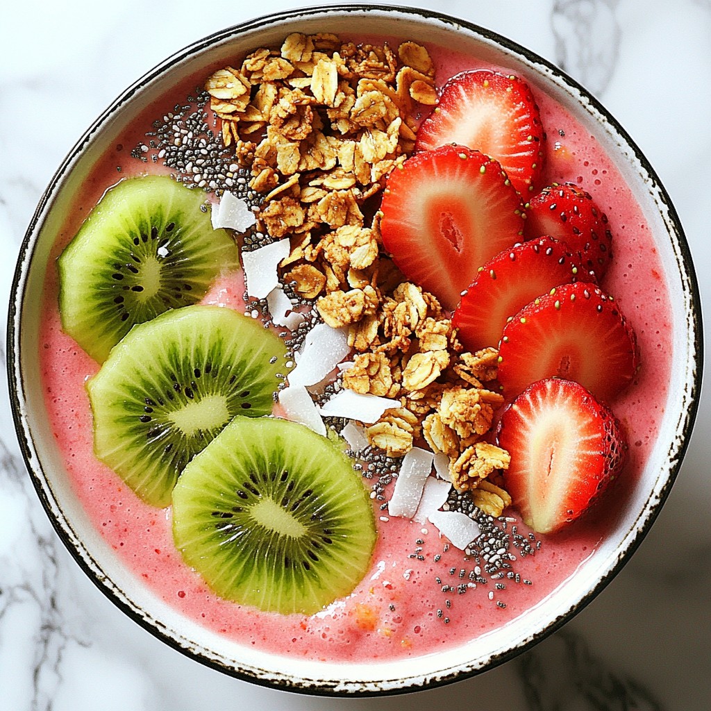 Strawberry Kiwi Smoothie Bowl Refreshing and Bright Treat