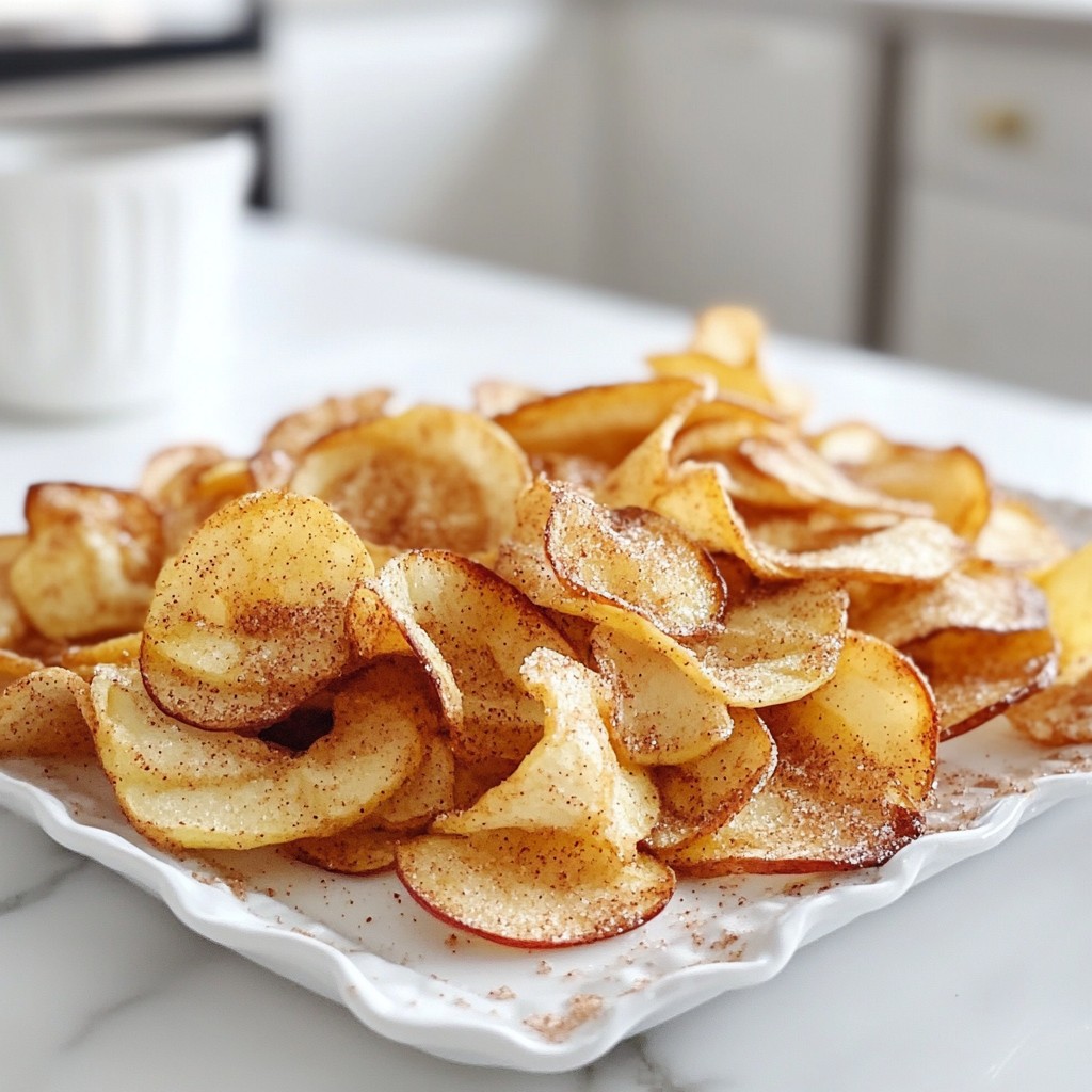 Cinnamon Sugar Apple Chips Crunchy and Sweet Snack