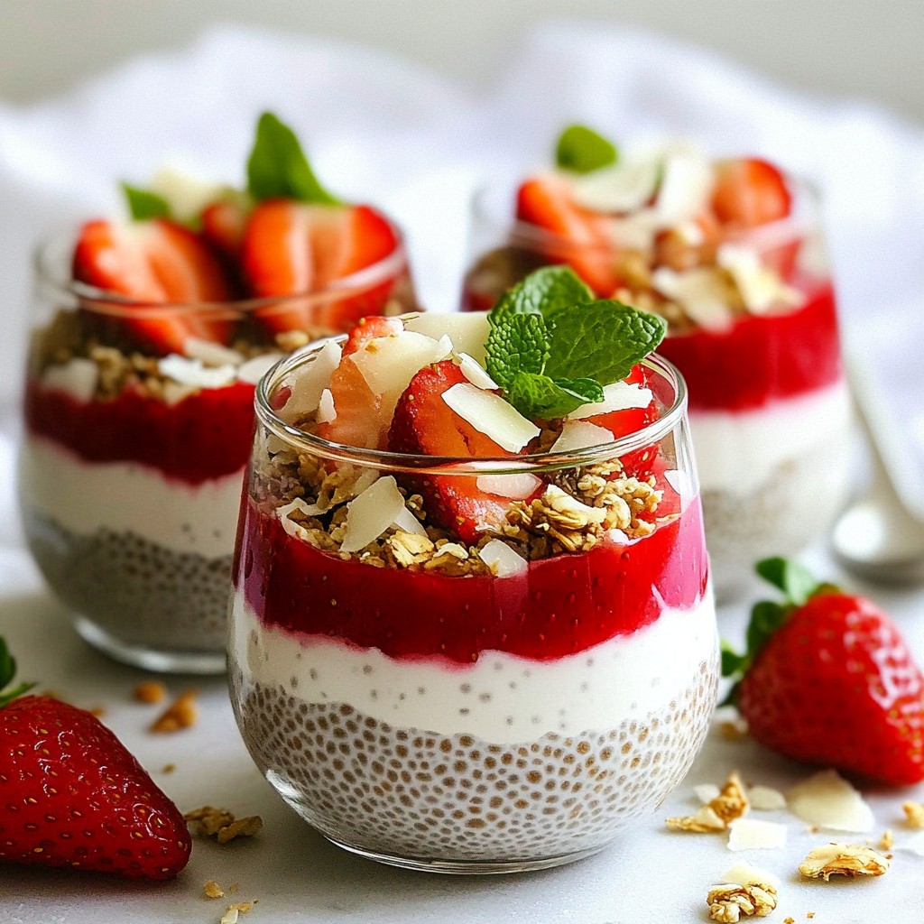 Strawberry Coconut Chia Pudding Delightful Treat
