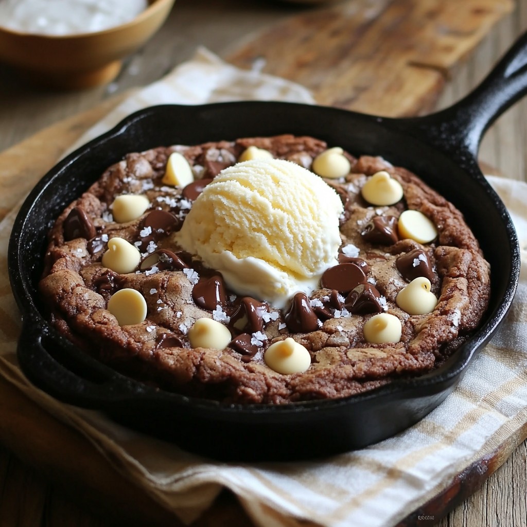 Double Chocolate Chip Skillet Cookie Delight Recipe