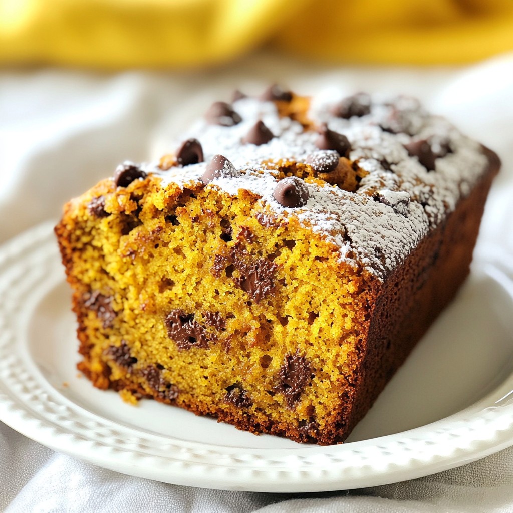 Chocolate Chip Pumpkin Bread Tasty Fall Delight
