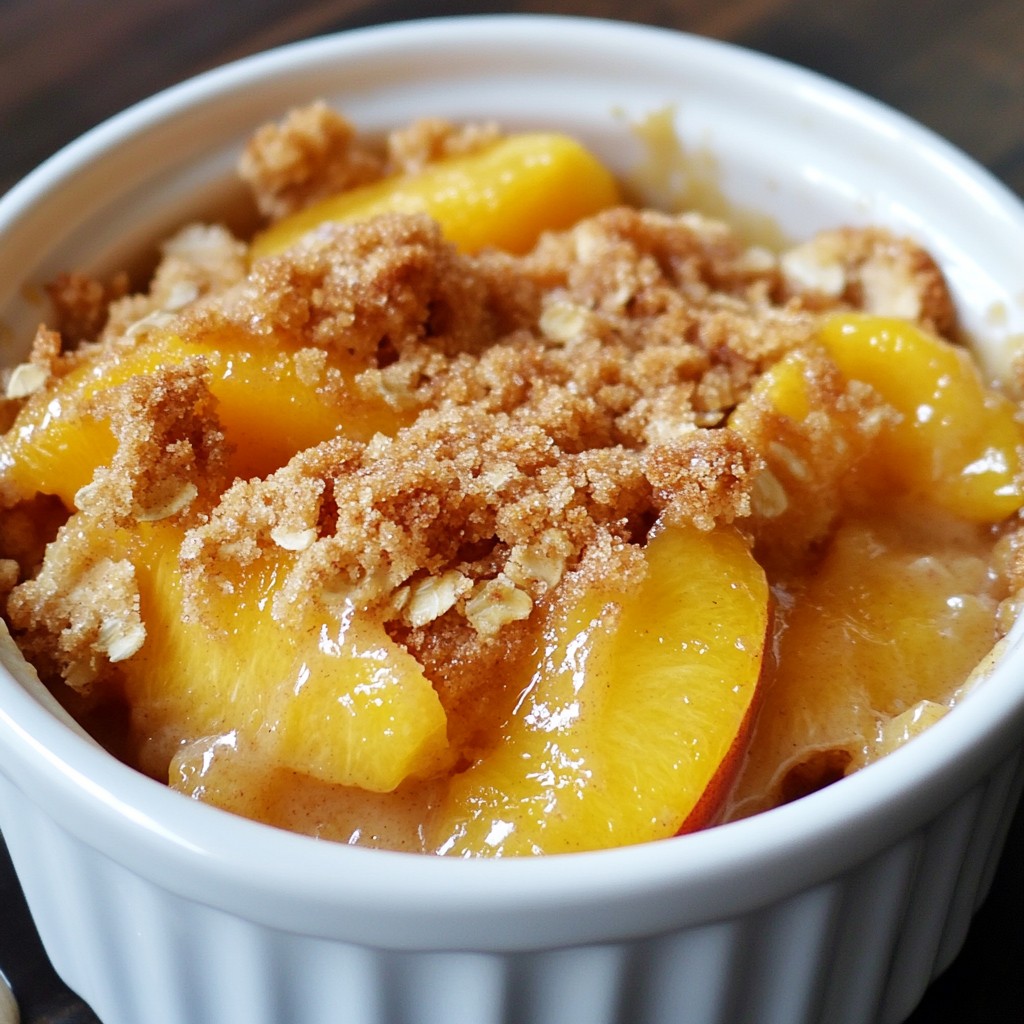 Peach Cobbler Crumble Irresistible Dessert Delight