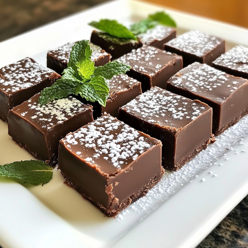 Chocolate Mint Fudge Irresistible No-Bake Treat