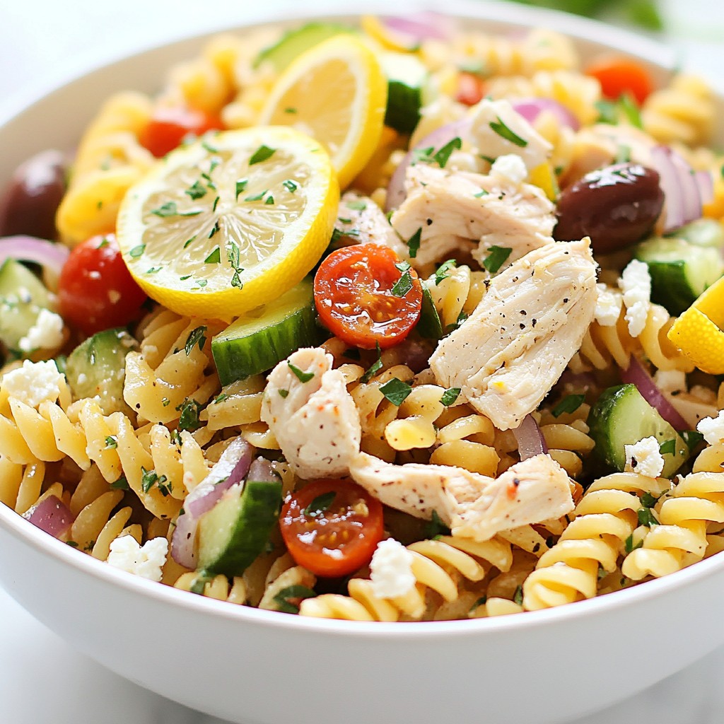 Greek Chicken Pasta Salad Fresh and Tasty Delight