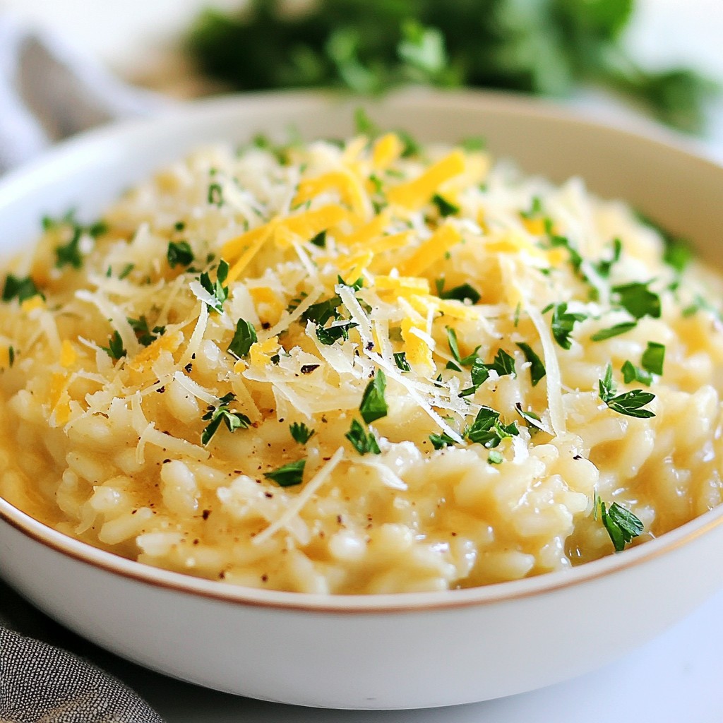 Creamy Garlic Parmesan Risotto Comfort Food Delight