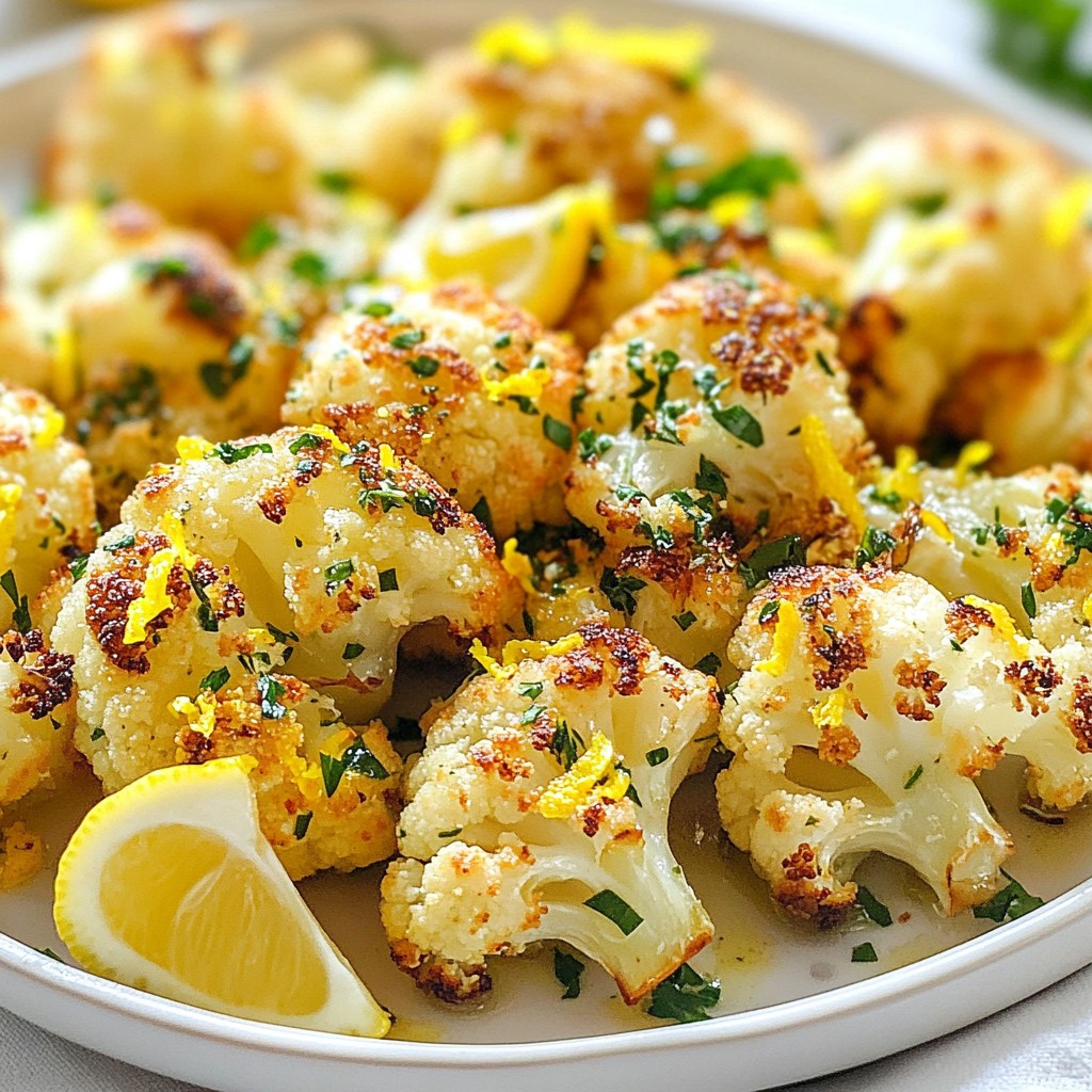Lemon Herb Roasted Cauliflower Flavorful and Simple Dish