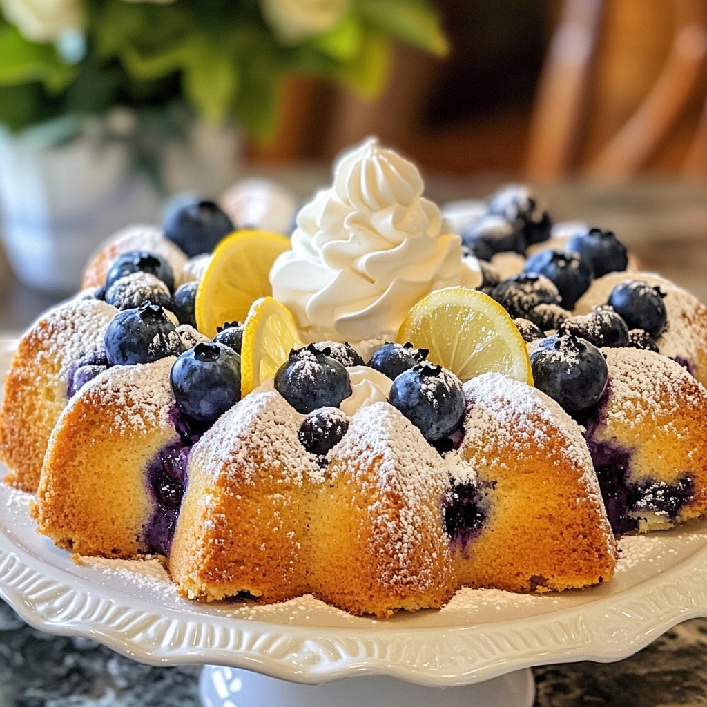 Blueberry Lemon Yogurt Pound Cake Easy and Flavorful