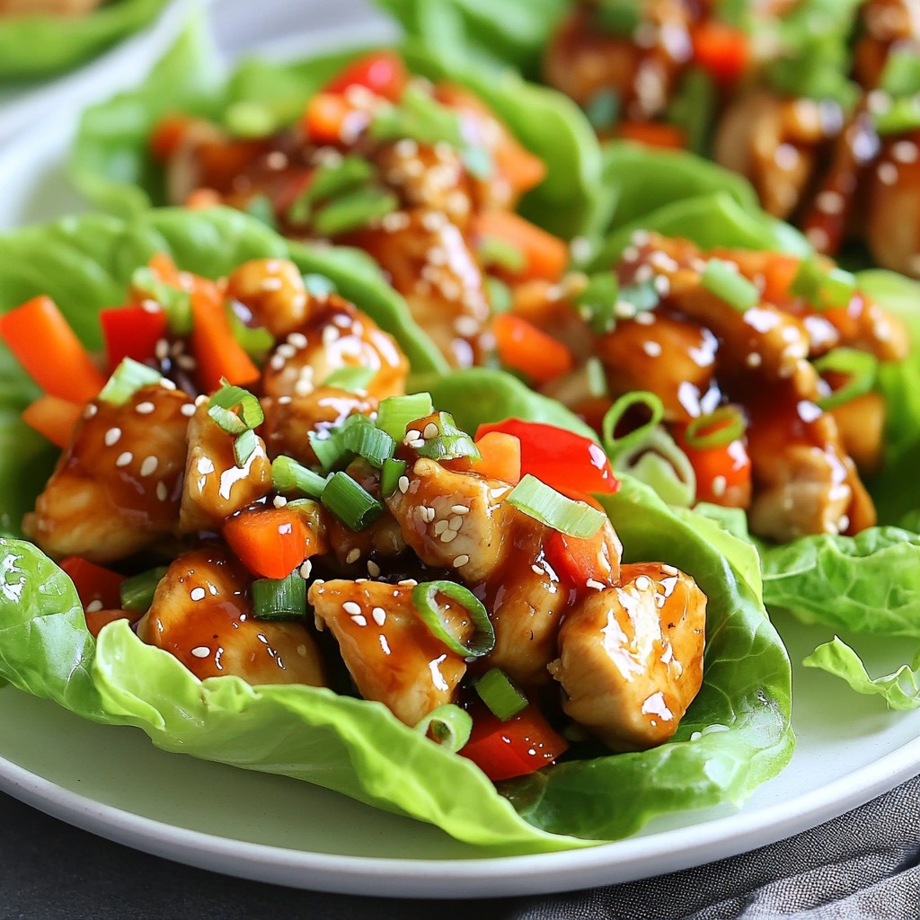 Teriyaki Chicken Lettuce Wraps Simple and Flavorful Dish