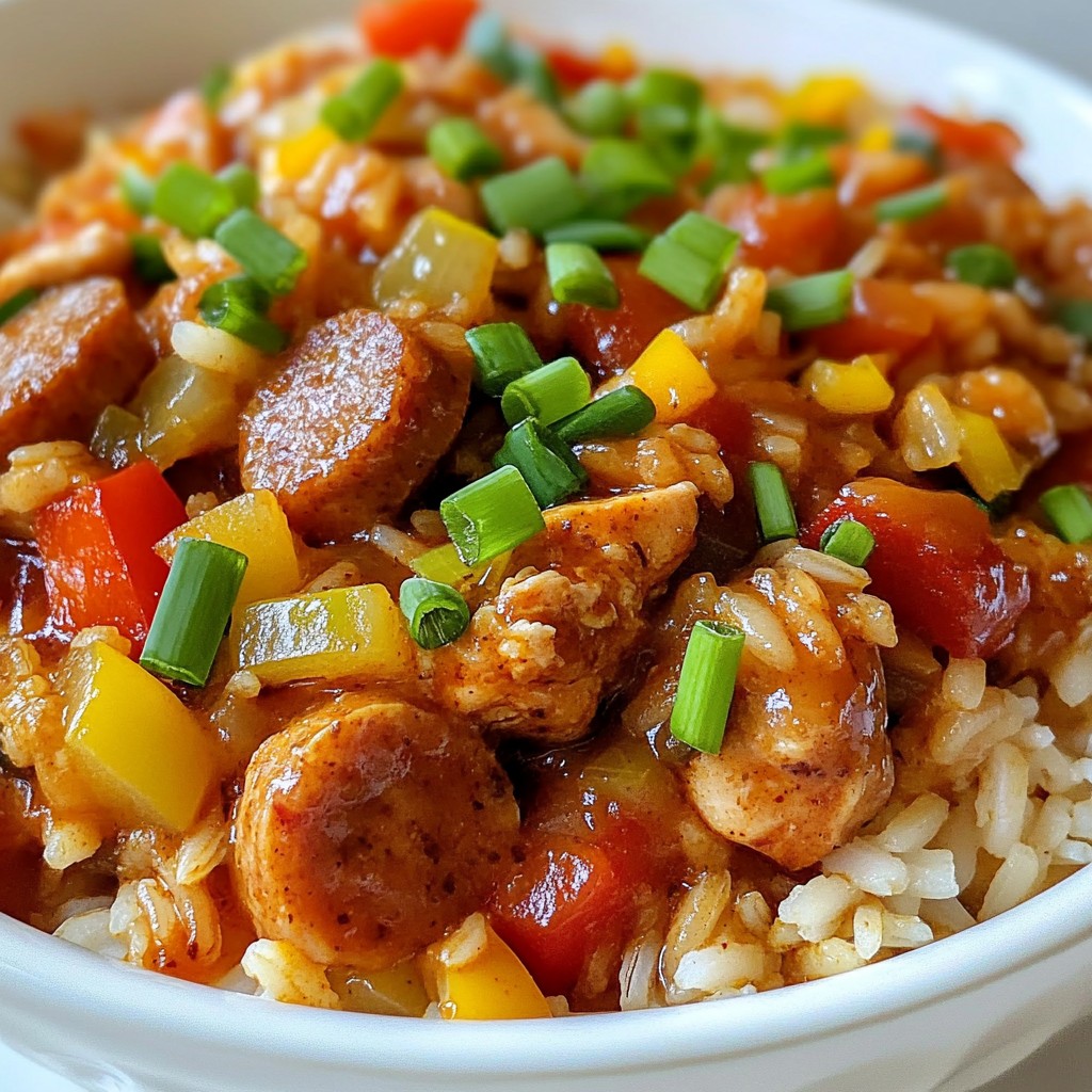 Cajun Chicken and Sausage Jambalaya Bold Flavor Dish